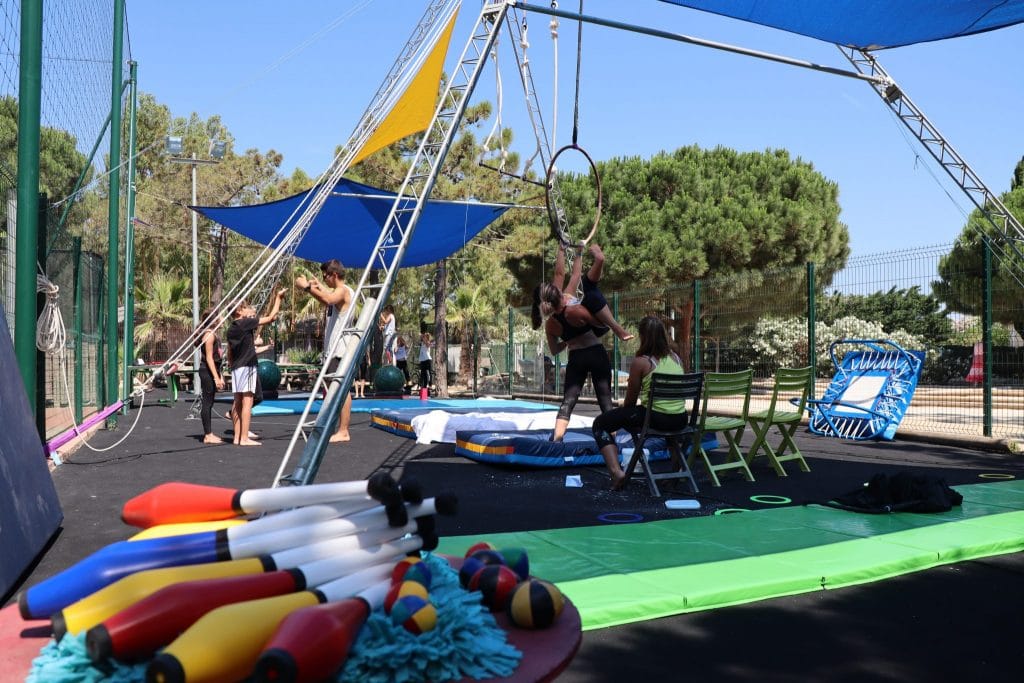 Camping avec ecole de cirque au Barcarès, Pyrenees orientales